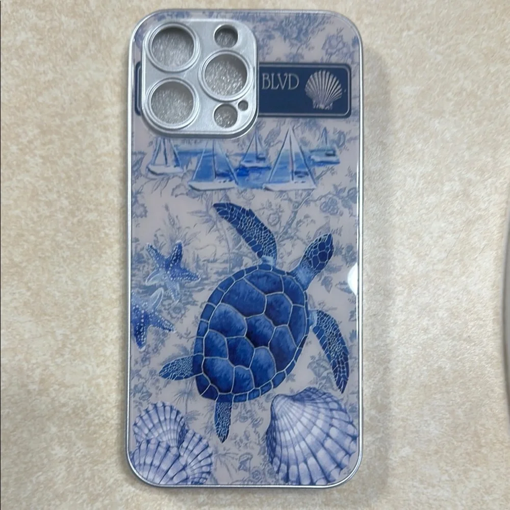 BLVD Blue and Silver Artistic Phone Cover